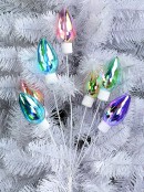 Pastel Rainbow C9 Bulb Christmas Decorative Spray Long Stem - 30cm Wide