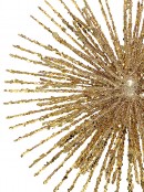 Champagne Glitter Starburst Christmas Tree Topper Decoration - 38cm