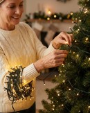 1000 Warm White LED String Fairy Lights 8 Function With Timer | 50m