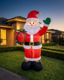 1.9m Classic Greeting Santa Holding Gift | LED Outdoor Inflatable