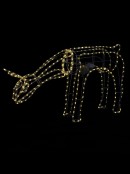 Warm White LED Large Feeding Reindeer Cow 3D Rope Light Silhouette - 1.2m
