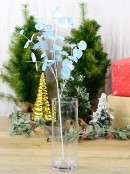 72cm Iridescent Light Blue Eucalyptus Round Leaf Spray Long Christmas Stem