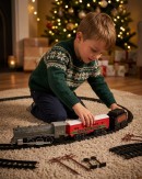 North Pole Express Christmas Train Set | 29 Piece G Gauge Set With Headlight