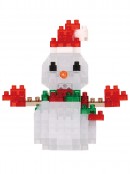 Nanoblocks Traditional Snowman With Hat Christmas Toy - NBC_368 160 Piece