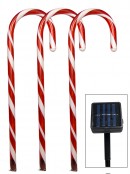 5 Red LED Candy Cane Solar Stake Light - 54cm