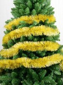 5m Gold Metallic Fir Needle 8ply 10cm Tinsel Garland