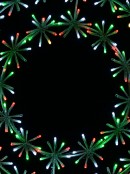 Multi Colour LED Twinkle Wreath With Starburst Branches Light Display - 61cm