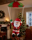1.2m Parachuting Nylon Santa With Backpack Outdoor Decoration