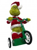 31cm Mr Grinch Singing On A Tricycle Scooter Animated Plush Toy