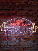 95cm Sydney Harbour Bridge Merry Christmas Multi LED Rope Light Display