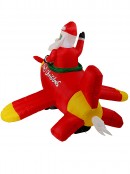 2.1m Santa Rocket Aeroplane Animated & Illuminated Christmas Inflatable