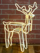Warm White Animated Standing Reindeer Neon Flex Rope Light Display - 78cm