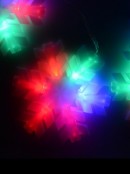 Multi Colour Auto Change Twinkle LED Christmas Snowflakes Light String - 2.3m