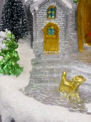 Santa's Workshop At Cedar Valley Snowy Winter Christmas Village Scene - 32cm
