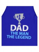 Dad The Man, The Legend Apron In Blue - 85cm