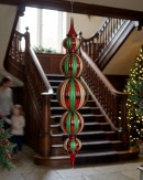 94cm Royal Stripe Red Green & Gold Multi Colour Large Display Finial