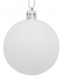 White Gloss & Clear With White Frost Christmas Bauble Decorations - 6 x 60mm