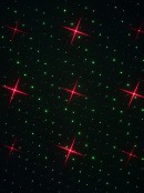 Multi Point Red & Green Flowers & Dots Pattern Garden Laser Light - 12m x 12m