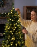 1.8m Pine Gorge Dual LED Pre-Lit Christmas Tree | 602 Tips & 250 Lights