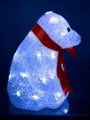 LED Acrylic Polar Bear Cub Ornament - 19cm