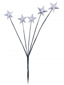 4 x Cool White Lighting Connect Super Bright LED Garden Stake Lights With Stars - 70cm