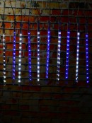10x Meteor Shower Tube Icicle Lights 240 Snowing Blue & Cool White LED | 2.7m