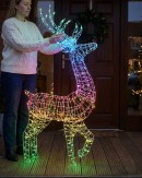 Rainbow Reindeer 3D Smart LED Outdoor Christmas Motif | 1.5m 17 Sequences