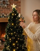 1.8m Radiant Glow Fir Warm White LED & Fibre Optic Christmas Tree | 200 Tips