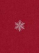 Red Hessian Christmas Table Runner With Nude Fabric Border & Tassel - 1.4m