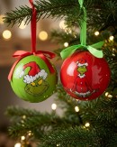 6x Whimsical Red & Green Essential Grinch Boxed Ball Bauble | 70mm