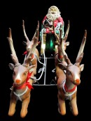 Santa Sleigh & Reindeers Christmas Decor - 1.8m