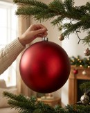 Regal Red Metallic Majestic Large Display Bauble | 20cm