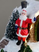 Santa's Piste & Decorating The Town Centre Tree Christmas Village Scene - 28cm