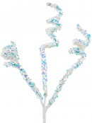 38cm Iridescent Sequin Curly Swirl Spray Christmas Tree Clip Pick