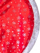 Red With Silver Snowflake Tree Skirt - 1.2m