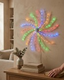 49cm Multi Colour LED Spiral Galaxy Pinwheel Light Display