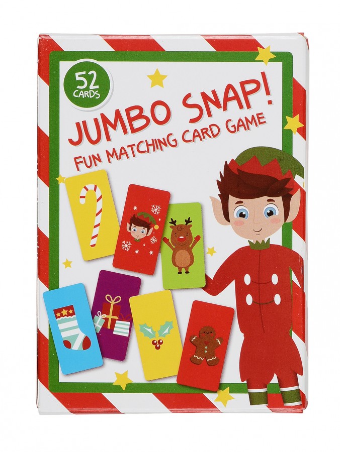 Elf Jumbo SNAP! Fun Matching Christmas Card Game - 2-8 Players