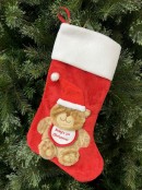 42cm Red Baby's 1st Christmas Stocking With Cuddly Looking Plush Teddy Bear