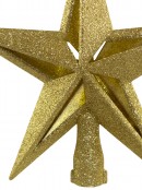 Glittered Gold Tree Top Star - 20cm