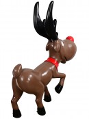 1.2m Cartoon Caricature Red Nose Reindeer Life Size Resin Ornament