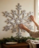 80cm Imperial Silver & Laser Snowflake Large Display Ornament