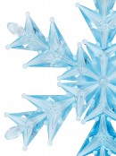 Blue Ice Look Refractive Snowflakes Tree Hanging Decorations - 3 x 11cm