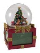 Tree Waterball On Photo Frame Gift Box Base Snowglobe - 16cm