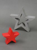Nested Christmas Star Concrete Look & Ceramic Christmas Ornament - 20cm