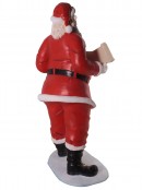 Classic Santa Claus Statue & Banner Resin Life Size Christmas Ornament - 1.5m