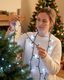 500 Cool White LED String Fairy Lights 8 Function | 25m