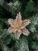 15cm Gold Snowflake With Sequins Christmas Tree Ornament