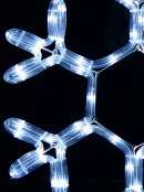 Cool White LED Branched Star Snowflake Rope Light Silhouette - 40cm