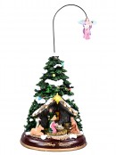 Nativity Tree Stable With Animated Angel & Manger LED Christmas Scene - 42cm