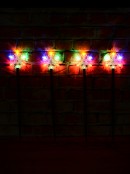 4x 55cm Multi Colour Star Snowflakes Garden Path Light Set